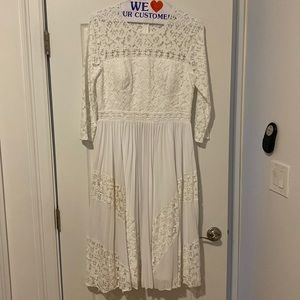 Lilly Pulitzer AIDEN MIDI DRESS Resort White Fit Flare Pleated Skirt